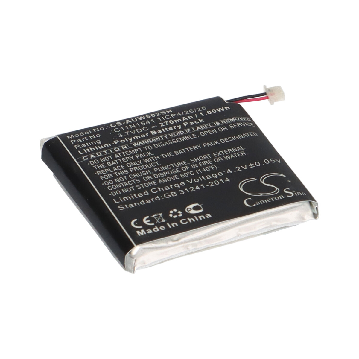 Smartwatch-Akku 3,7V 270mAh Li-Polymer passend für Asus ZenWatch 2 W1502QF