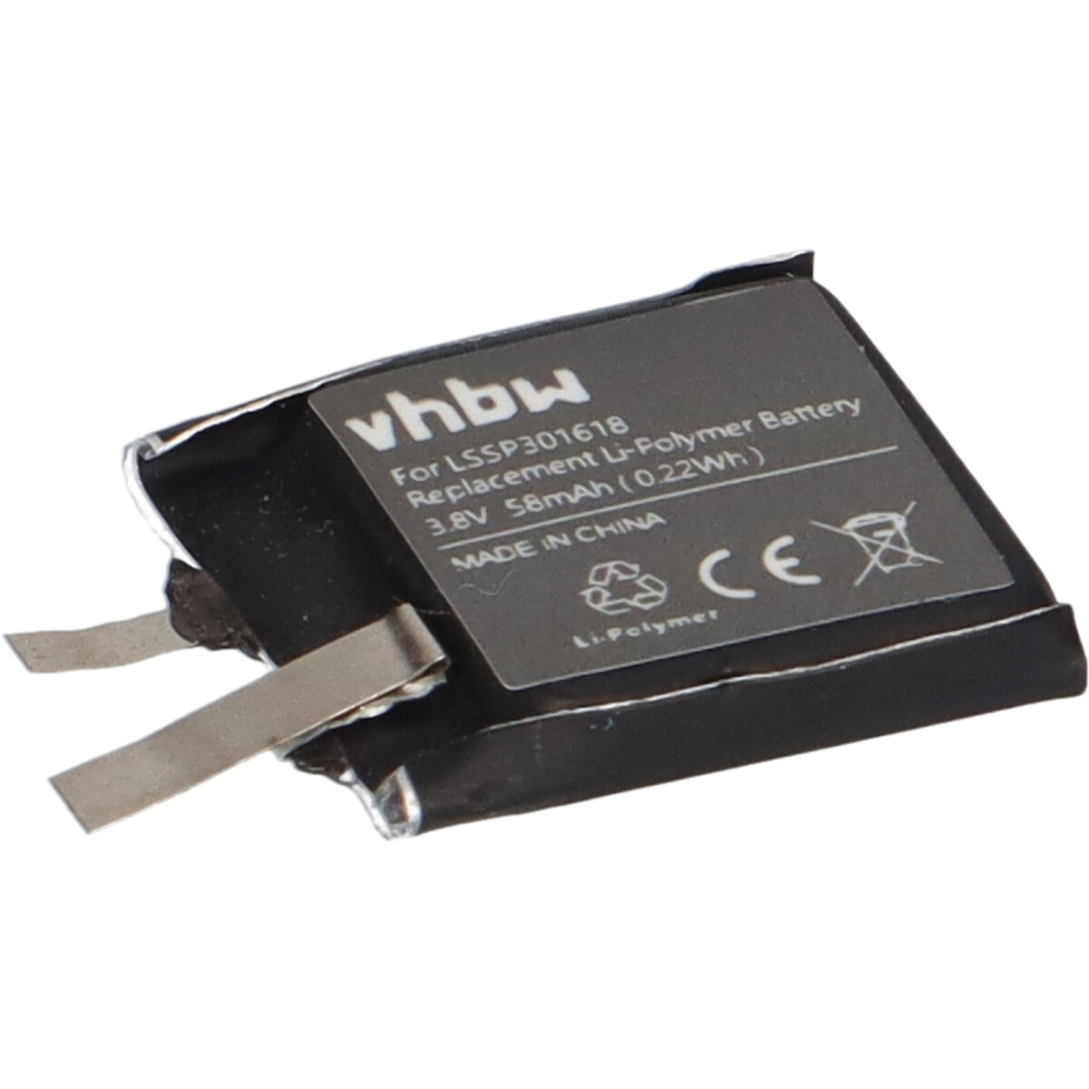 Smartwatch-Akku 3,8V 58mAh passend für Pebble Time Round/LSSP301618