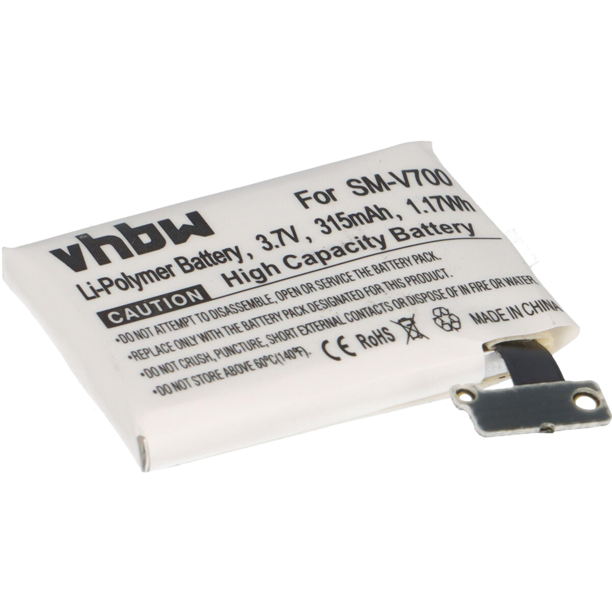 Smartwatch-Akku 315mAh Li-Polymer passend für Samsung SmartWatch Gear 1, SM-V700