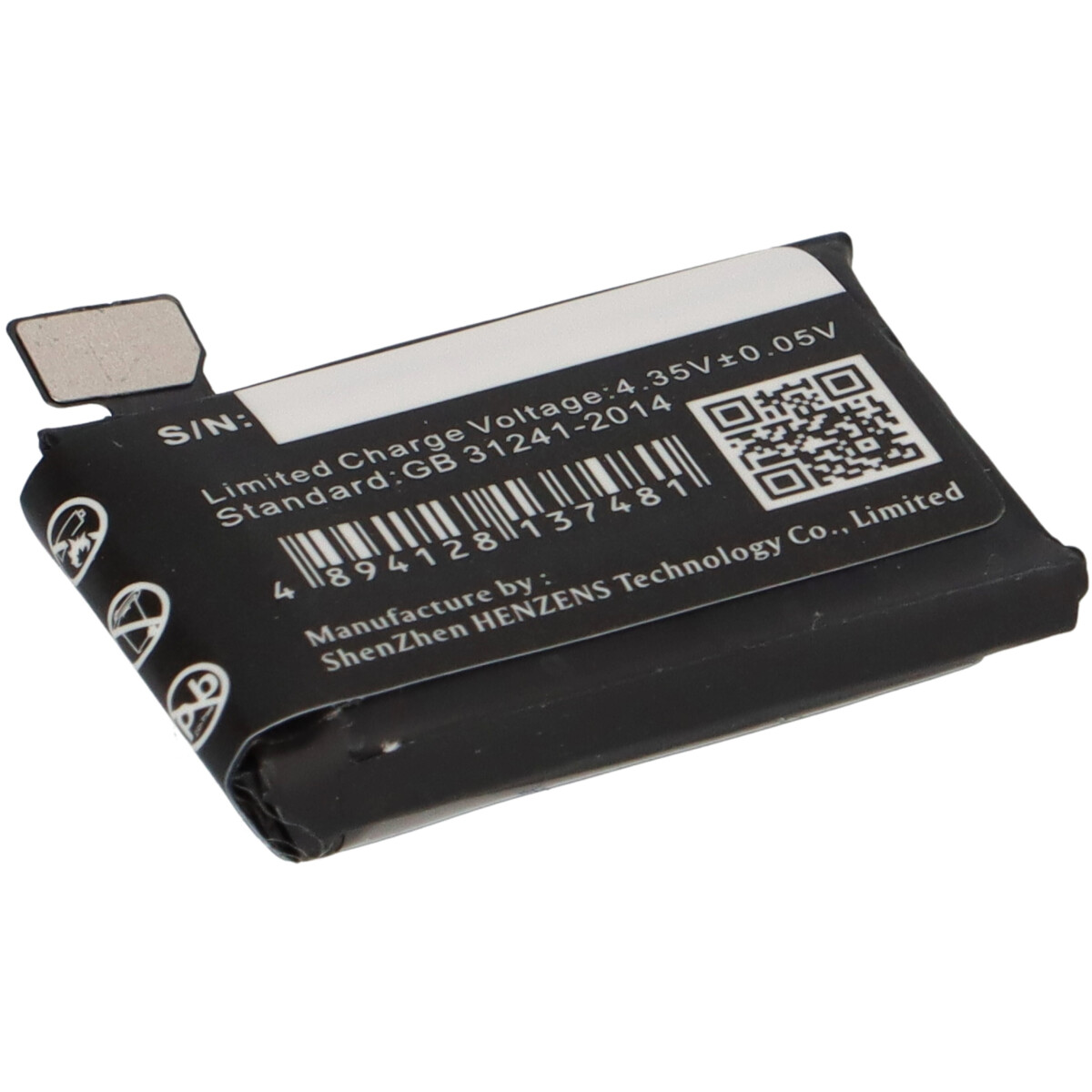 Smartwatch-Akku 3,82V 270mAh Li-Polymer passend für Apple Watch Series 3 38mm