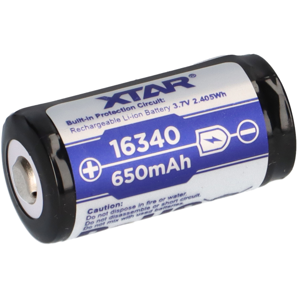 XTAR 16340 RCR123A 3,6V 650mAh Akku (geschützt) - 1,2 A
