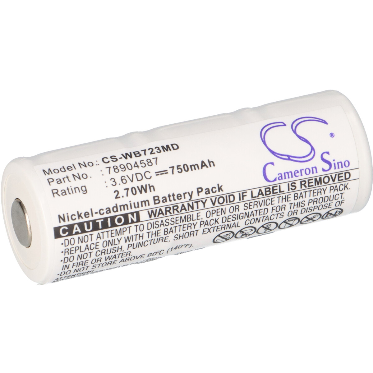Medizintechnik-Akku 3,6V 750mAh Ni-Cd passend für Cardinal Medical CJB-723