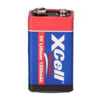XCell X9V-B Lithium 9V Block Batterie 1200mAh im Blister - p