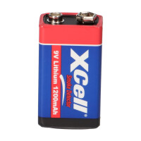 XCell X9V-B Lithium 9V Block Batterie 1200mAh im Blister - p