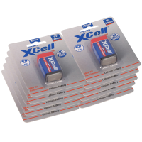 10x XCell Lithium 9V Block 1200 mAh 6AM6 gallery
