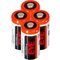 4x EVE CR123A CR123 A Lithium Batterie - 3V 1500mAh 1