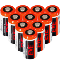 10x EVE CR123A CR123 A Lithium Batterie - 3V 1500mAh 1