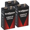 3x Kraftmax Lithium 9V Block Hochleistungs- Batterien für...