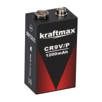 5x Kraftmax Lithium 9V Block Batterie - passend für Rau