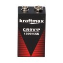 6x Kraftmax Lithium 9V Block Hochleistungs- Batterien für Rauchmelder Feuermelder - 10 Jahre Batterie Lebensdauer