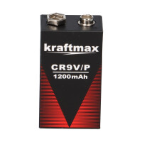 10x Kraftmax Lithium 9V Block Batterie - passend für Ra
