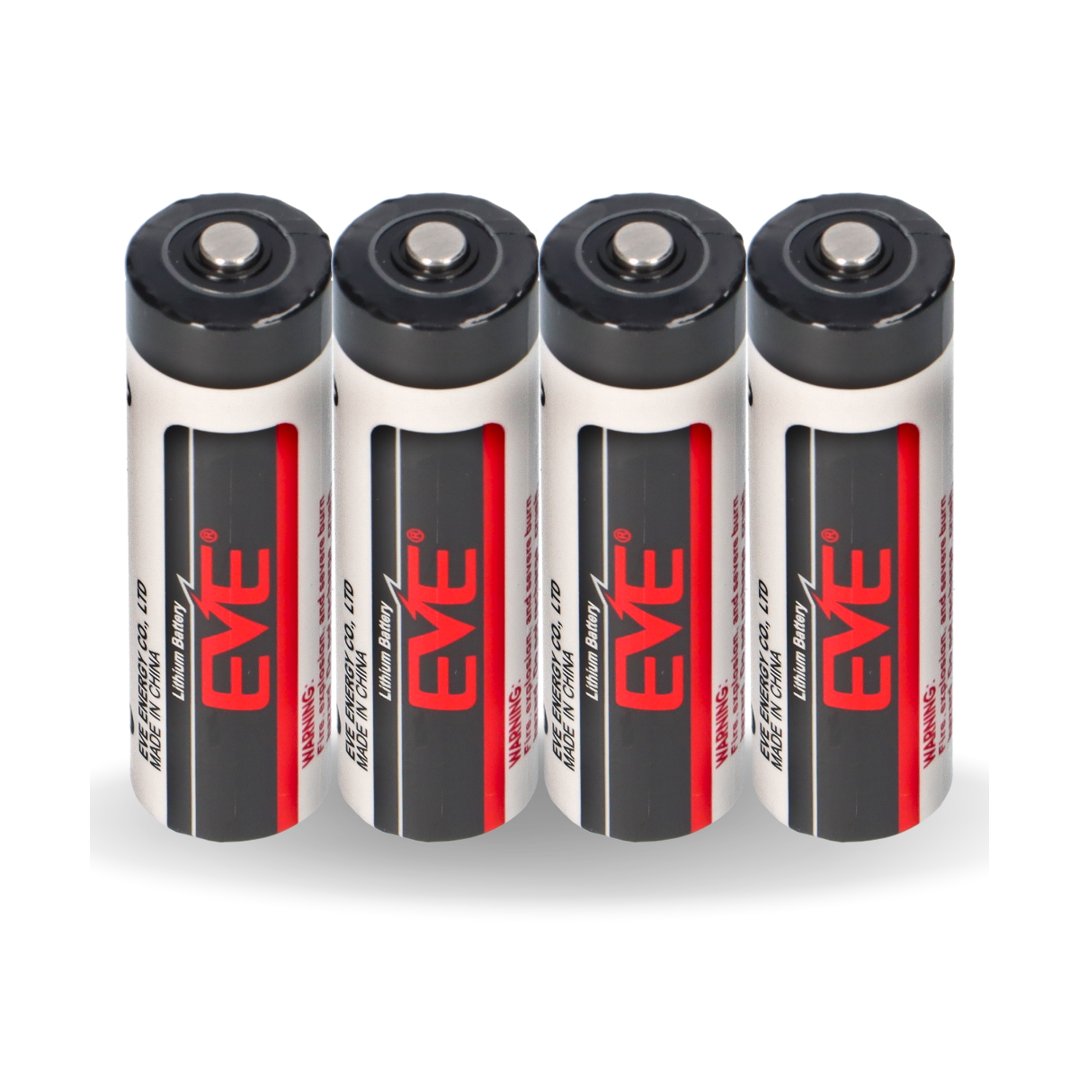 4x EVE ER14505 AA Lithium-Thionylchlorid 3,6V 2400mAh Batterie