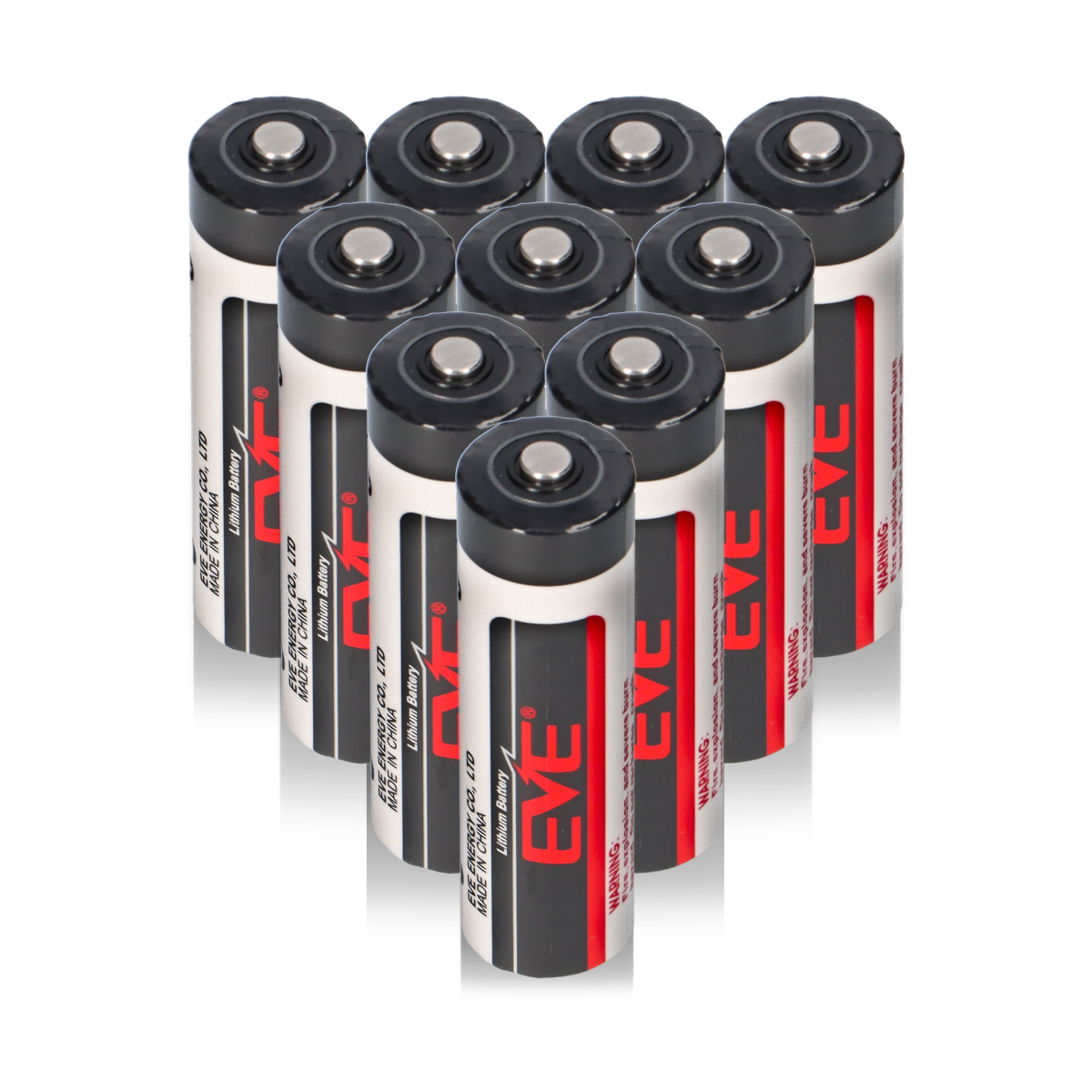 10x EVE ER14505 AA Lithium-Thionylchlorid 3,6V 2400mAh Batterie