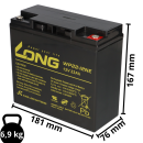 Kung Long Akku 12V 22Ah kompatibel Weidezäune WP22-12NE