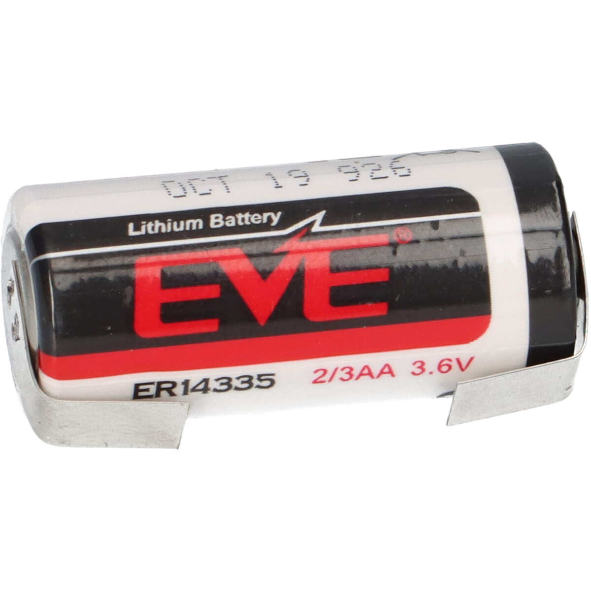 EVE ER14335 Lithium Batterie 3,6V 1650mAh – 2/3 AA – U-Lötfahne