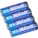 XCell 4er Folie AA LR6 Mignon Super Alkaline Batterie