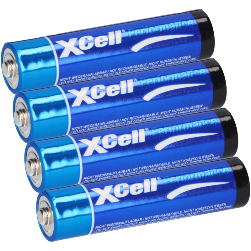 12x XCell LR03 Micro Super Alkaline Batterie AAA 3x 4er Folie 