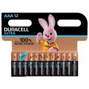 12x Duracell MX2400 Ultra Power Batterie Micro AAA 1,5V
