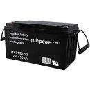 Multipower Blei-Akku MPL150-12 Pb Batterie 12V / 150Ah
