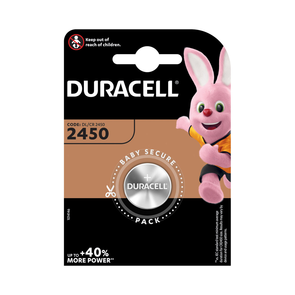 Duracell Lithium-Knopfzelle CR2450 Lithium 3V / 486mAh
