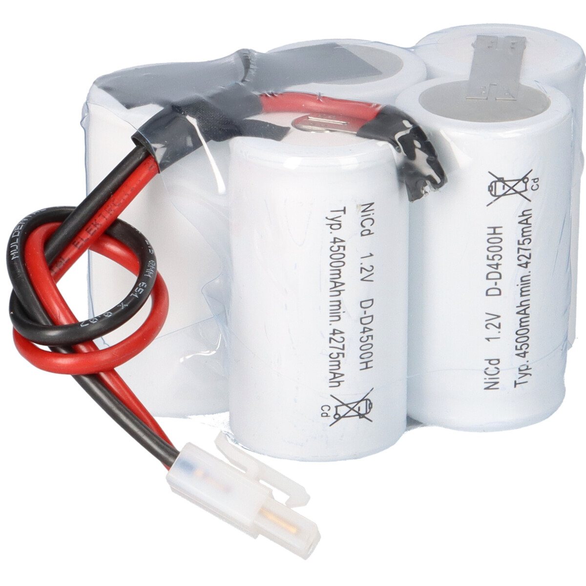 Notleuchten-Akku 6V 4500mAh NiCd F2x3 – Tamiya-Stecker – Hochtemperatur