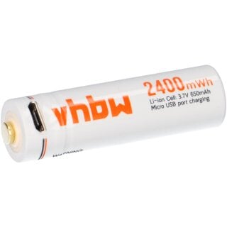 AA Akku mit Micro-USB Anschluss 3,7V 650mAh wiederaufladbar