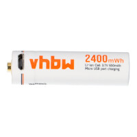 Akku-Zelle 3,7V 650mAh Li-Ion passend für AA Akku mit M