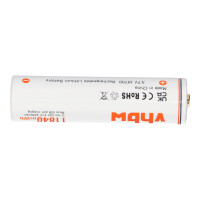Akku-Zelle 3,7V 3,2Ah Li-Ion passend für 18650 mit Micr