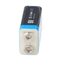 9-Volt-Lithium-Akku 1000mAh mit Micro-USB 5