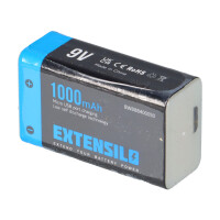 9-Volt-Lithium-Akku 1000mAh mit Micro-USB 6