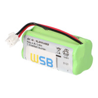 Notleuchten-Akku 4,8V 800mAh NiMH F2x2 AAA / Micro 6