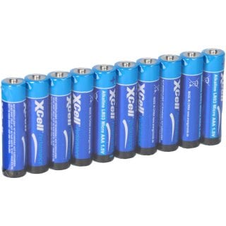 10x XCell AAA Micro Super Alkaline 1,5V Batterie