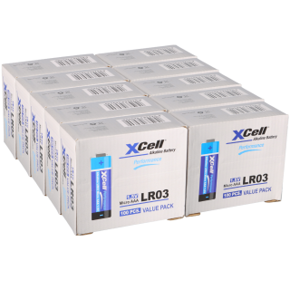 1000x XCell AAA Micro Super Alkaline 1,5V Batterie