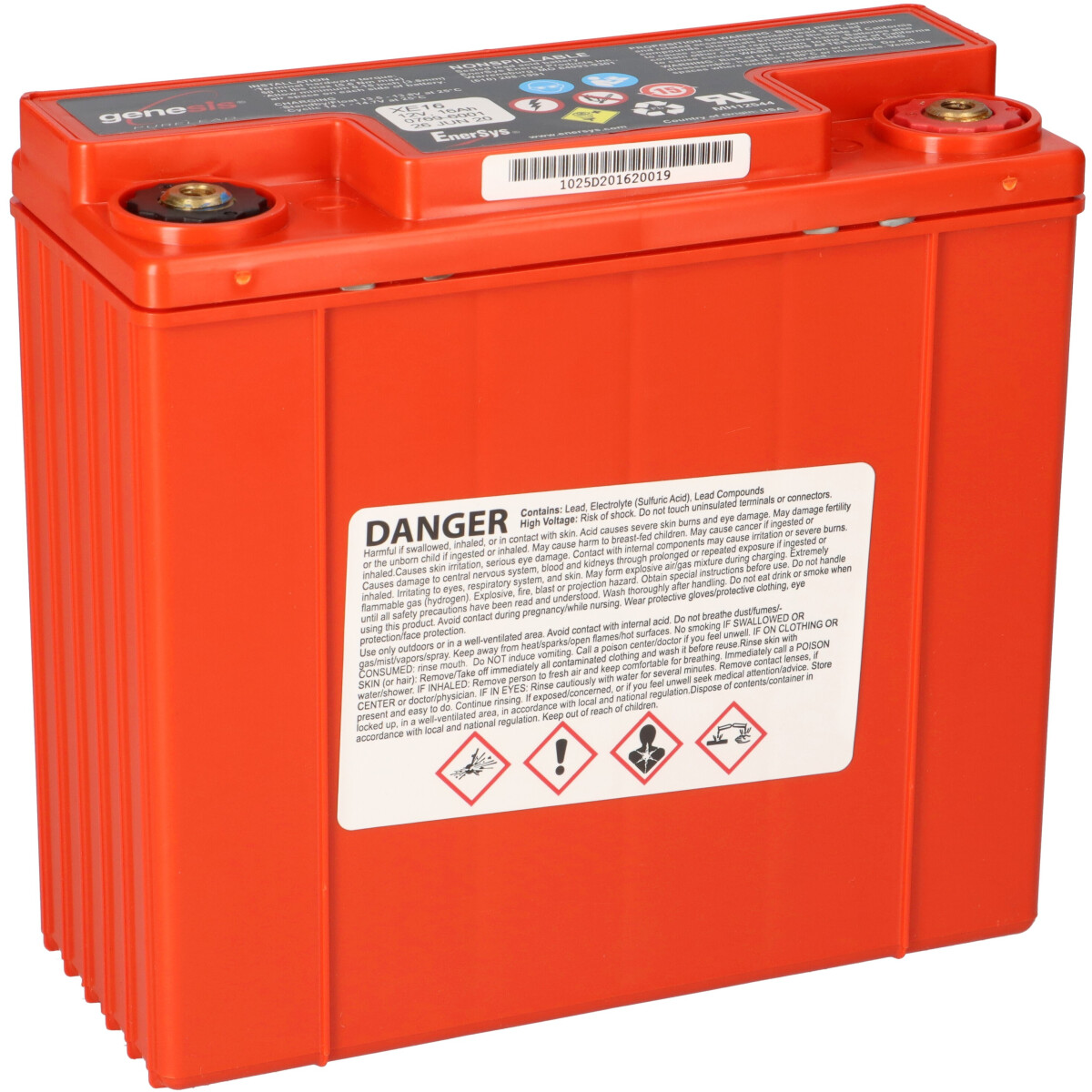 EnerSys Genesis 12XE16 Reinblei-Akku 12V 16Ah – M6-Innengewinde