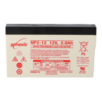 EnerSys Genesis NP2-12 AGM-Bleiakku 12V 2Ah – Faston 4