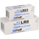 80 Batterien 40x XCell LR03 Micro AAA + 40x XCell LR6...