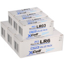 240 Batterien 120x XCell LR03 Micro AAA + 120x XCell LR6...