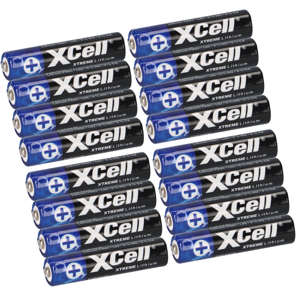 16x XTREME Lithium Batterie AAA Micro FR03 L92 XCell 4x 4er Blister