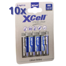 40x XTREME Lithium Batterie AA Mignon FR6 L91 XCell 4er Blister