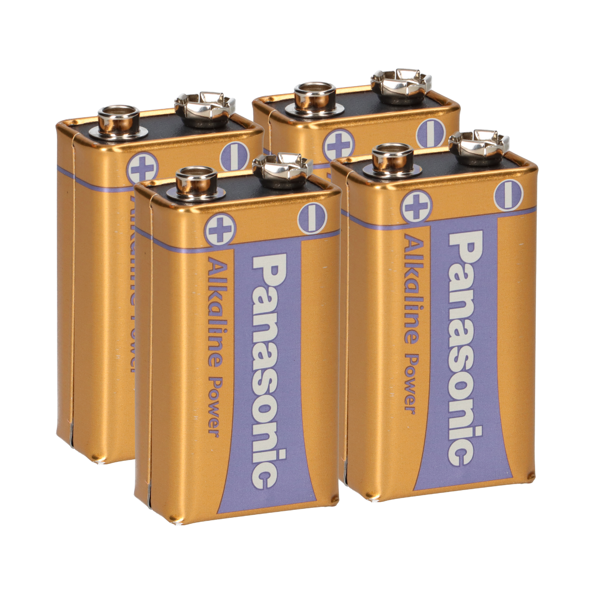 4x Panasonic 9V Block Alkaline Power 9V Batterie Blister