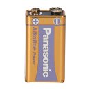 4x Panasonic 9V Block Alkaline Power 9V Batterie Blister