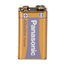 6x Panasonic 9V Block Alkaline Power 9V Batterie Blister