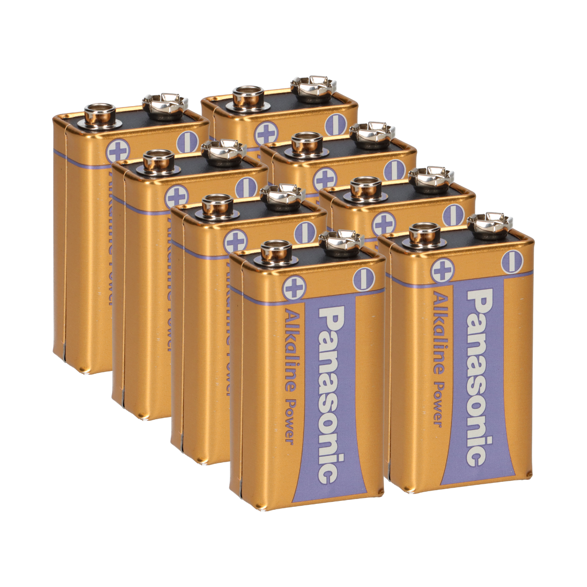 8x Panasonic 9V Block Alkaline Power 9V Batterie Blister