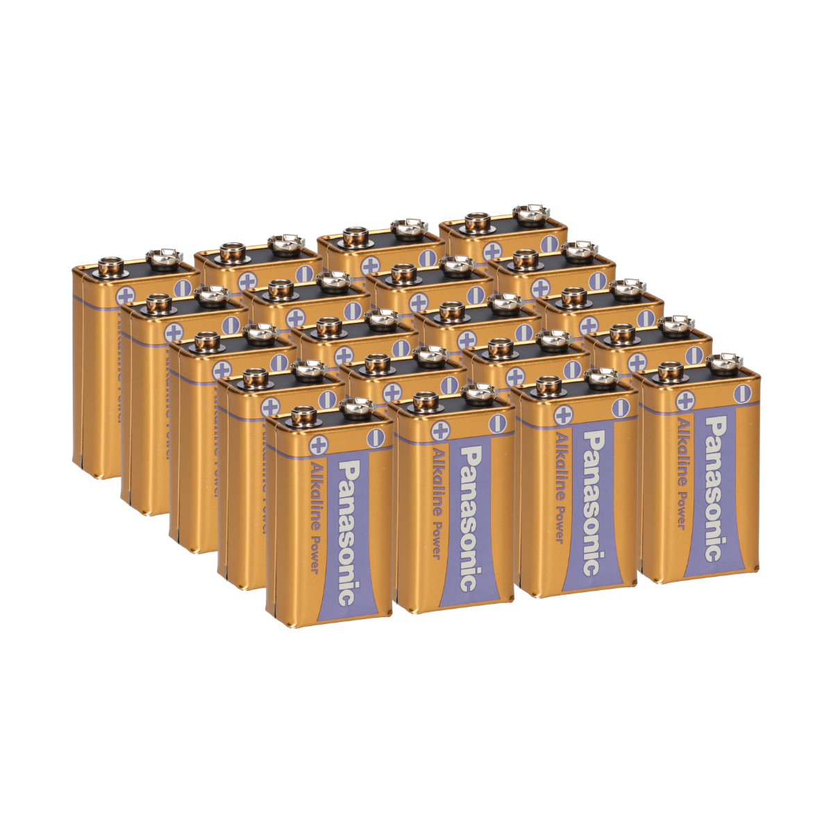 20x Panasonic 9V Block Alkaline Power 9V Batterie Blister
