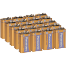 20x Panasonic 9V Block Alkaline Power 9V Batterie Blister