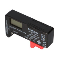 Kraftmax LCD Batterietester für AA, AAA, C, D & 9V 