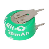 NiMH Akkupack 2/V15H kompatible Bauform - 2,4V 20mAh - 2-Pin