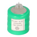 Knopfzellen Akku 4,8V 250mAh Typ V250H mit 3er Pin NiMH