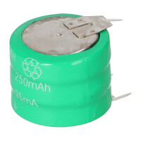 Akku-Zelle 3,6V 250mAh Ni-MH – V250H, 3er Pin, 3-Pin-A
