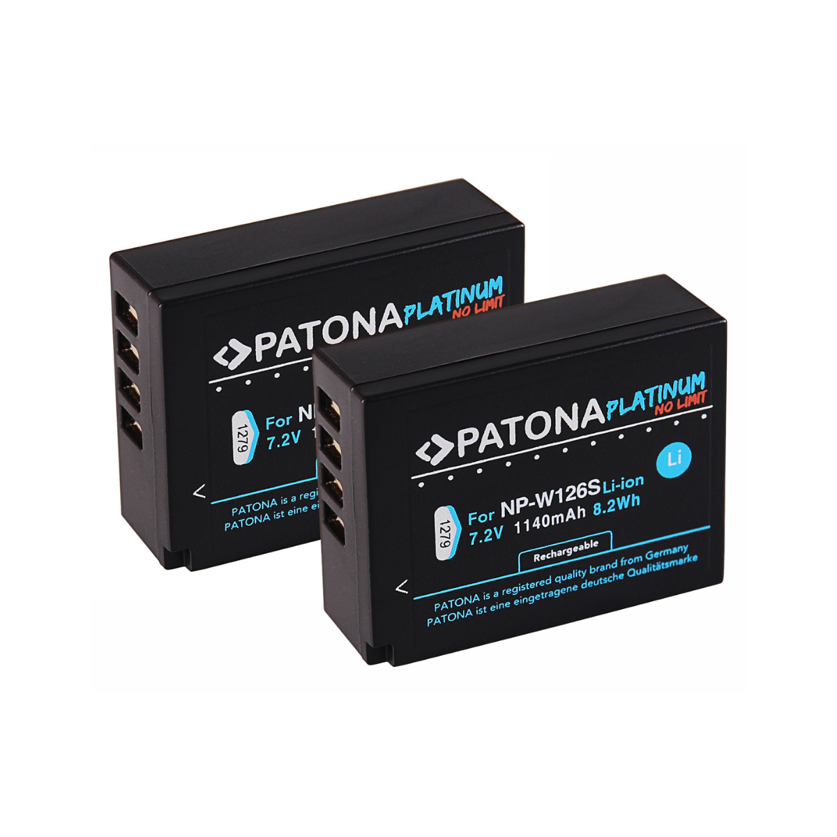 2x Ersatz für Akku Fujifilm NP-W126s NP-W126 1140mAh